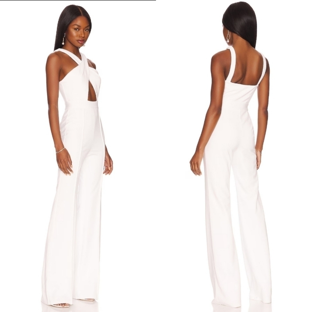 Katie May Diana Jumpsuit In Ivory Size Xs